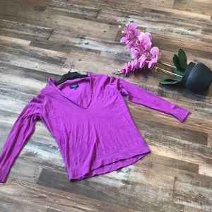 American Eagle V Neck Sweater Purple XxL